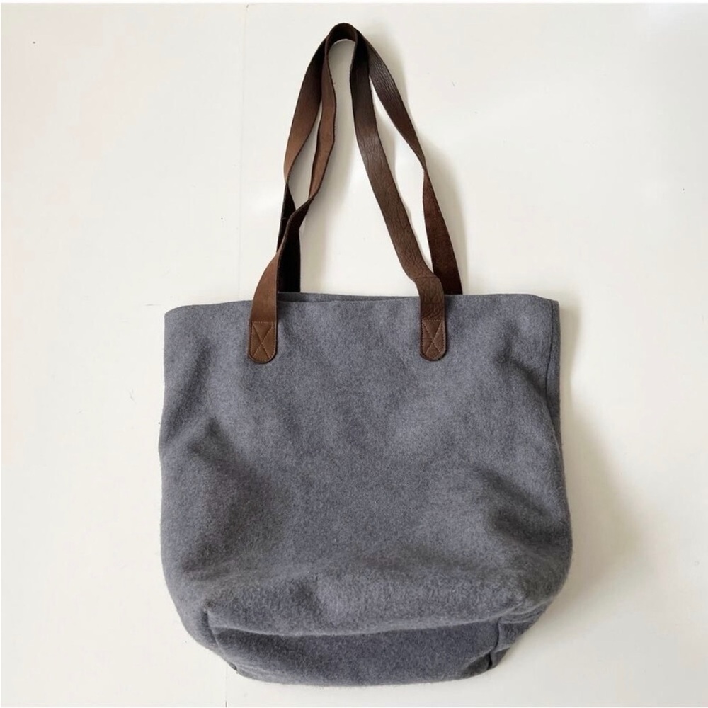 Twig & Horn The Wool Project Tote Bag Purse Blue Gray Grey Made in USA